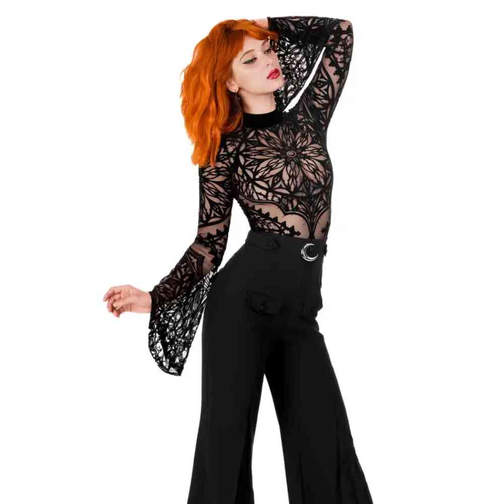 Restyle - Loretta Crescent Sky High Pants - Black